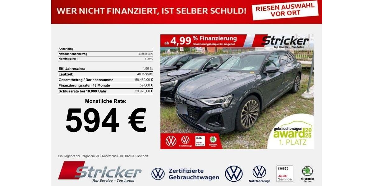 Audi Q8 e-tron 22.357 km 49.949 € Detmold 32760