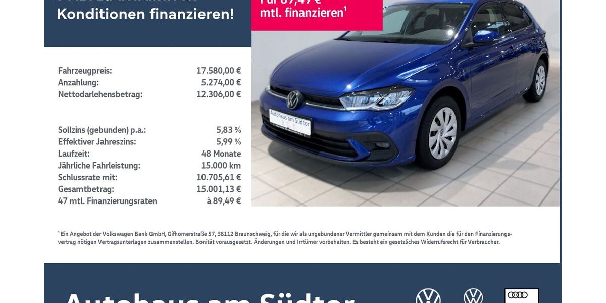 VW Polo 22.611 km 17.580 &euro; Rietberg 33397