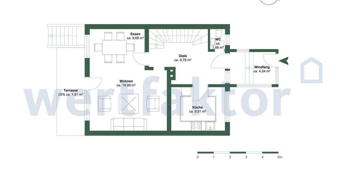 Reihenmittelhaus Bielefeld Sennestadt - 5 Zimmer, 108 m&sup2;, 330.000&euro; | Angebot:24779442