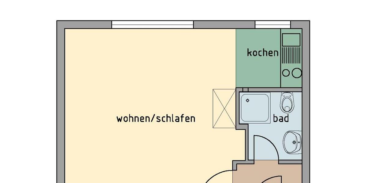 Etagenwohnung Paderborn Univiertel - 1 Zimmer, 27 m&sup2;, 360&euro; | Angebot:26364755