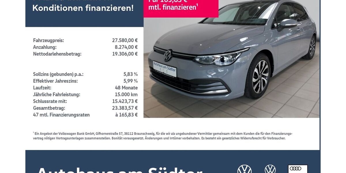 VW Golf 44.500 km 25.980 &euro; Rietberg 33397