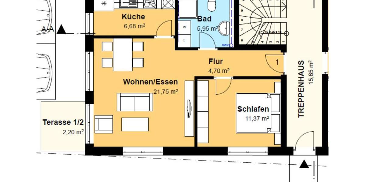 Erdgeschoßwohnung Paderborn Univiertel - 2 Zimmer, 55 m&sup2;, 750&euro; | Angebot:25369361