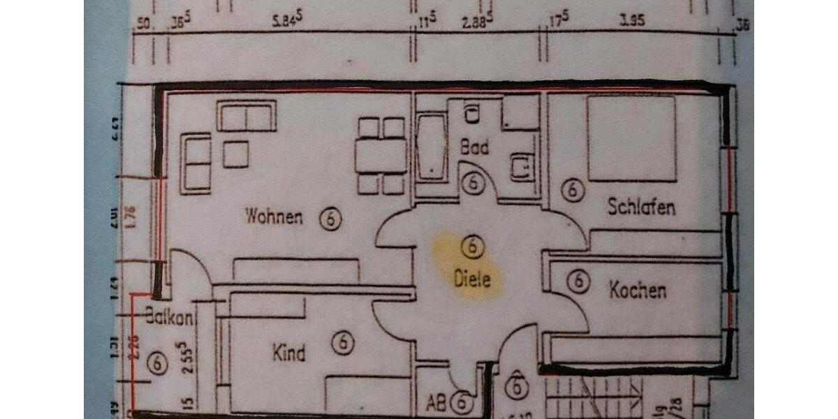 Etagenwohnung Lippstadt - 5 Zimmer, 81 m&sup2;, 255.000&euro; | Angebot:26479227