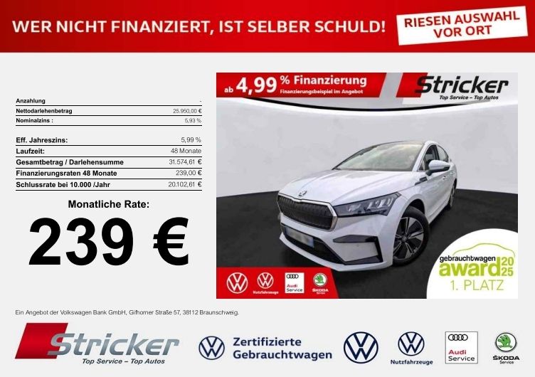 Skoda Enyaq 41.006 km 24.949 &euro; Detmold 32760