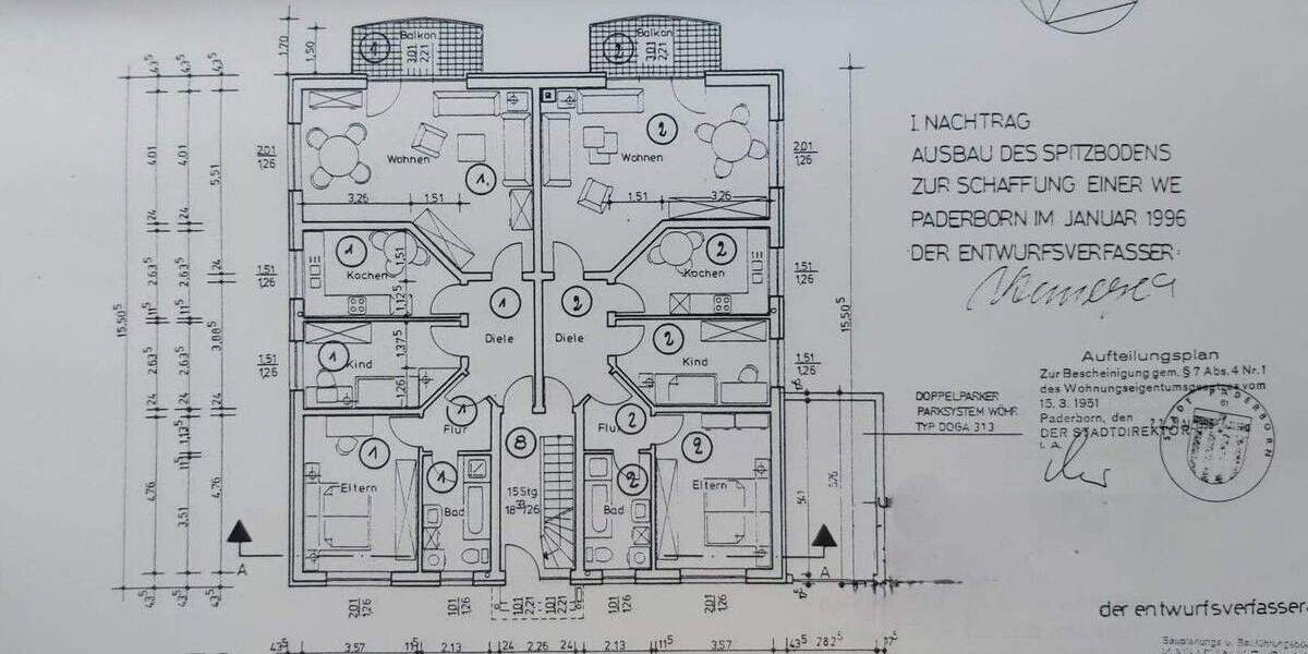 Etagenwohnung Paderborn Kernstadt - 3 Zimmer, 91 m&sup2;, 268.000&euro; | Angebot:24790627