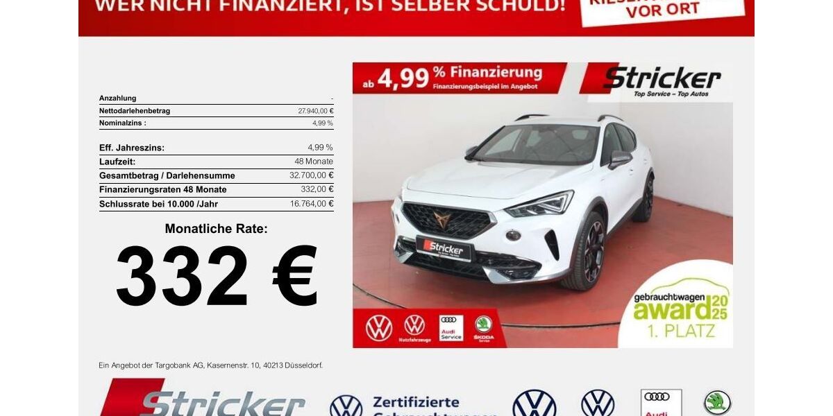 Cupra Formentor 20.764 km 26.949 &euro; Horn-Bad Meinberg 32805