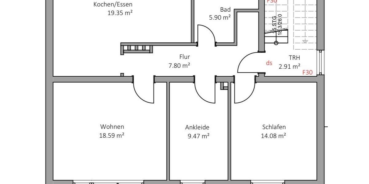 Etagenwohnung Verl - 3 Zimmer, 79 m&sup2;, 1.150&euro; | Angebot:26326020