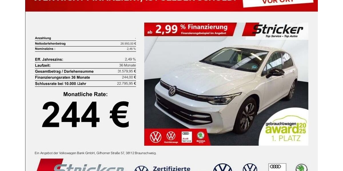 VW Golf 5.556 km 28.949 &euro; Horn-Bad Meinberg 32805