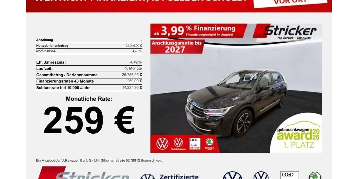 VW Tiguan 50.847 km 22.949 &euro; Detmold 32760