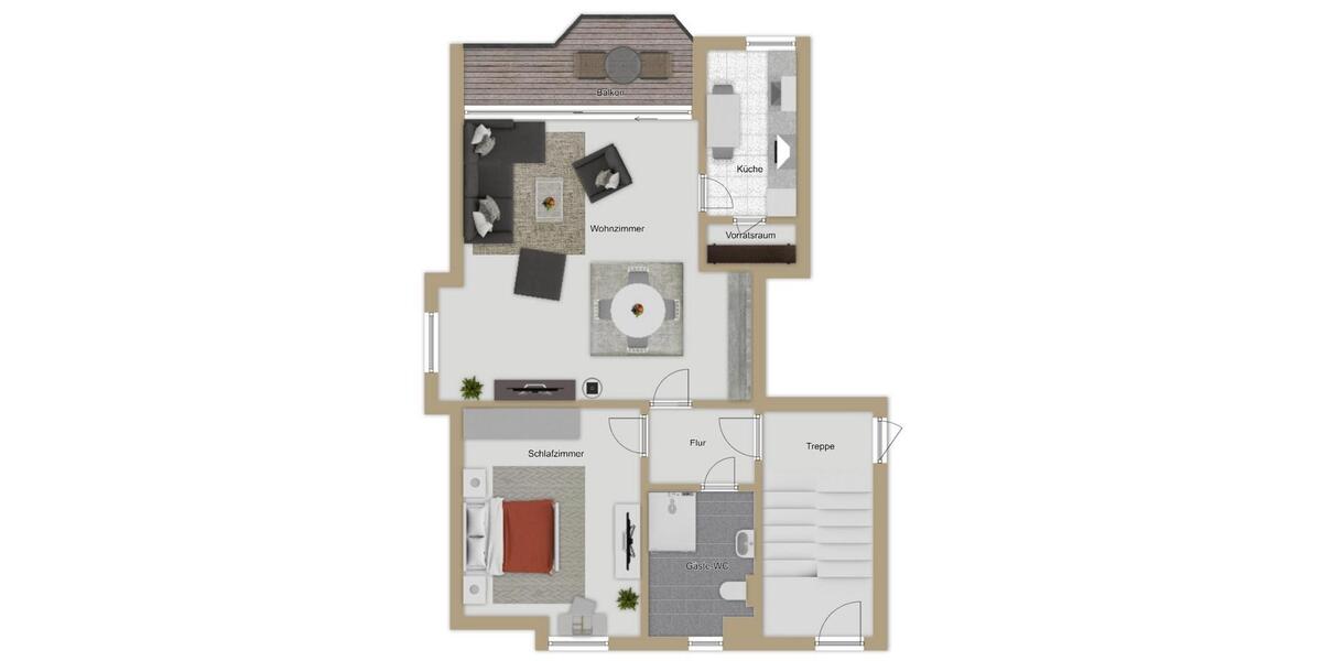 Erdgeschoßwohnung Bad Lippspringe - 2 Zimmer, 65 m&sup2;, 580&euro; | Angebot:26420228