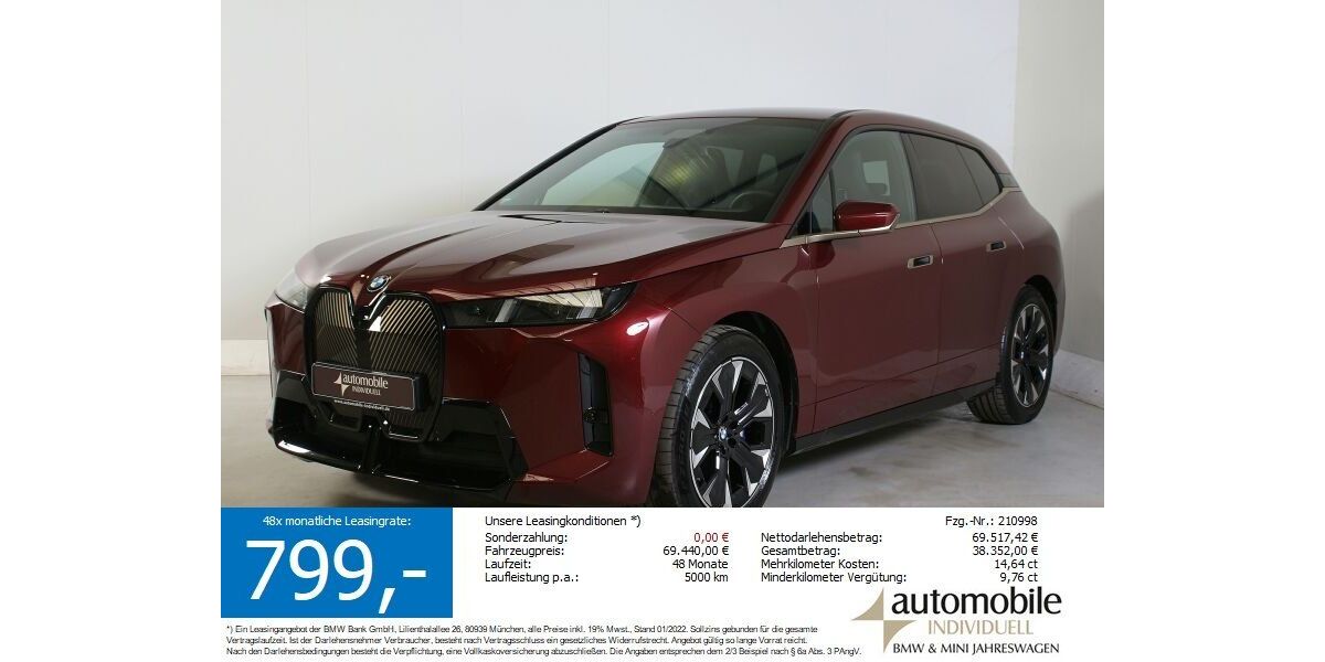 BMW iX 19.600 km 69.440 &euro; Paderborn 33100