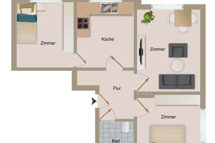 Wohnung Bielefeld Mitte - 3 Zimmer, 65 m&sup2;, 168.000&euro; | Angebot:24653064