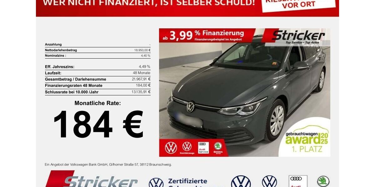 VW Golf 63.201 km 18.949 &euro; Detmold 32760