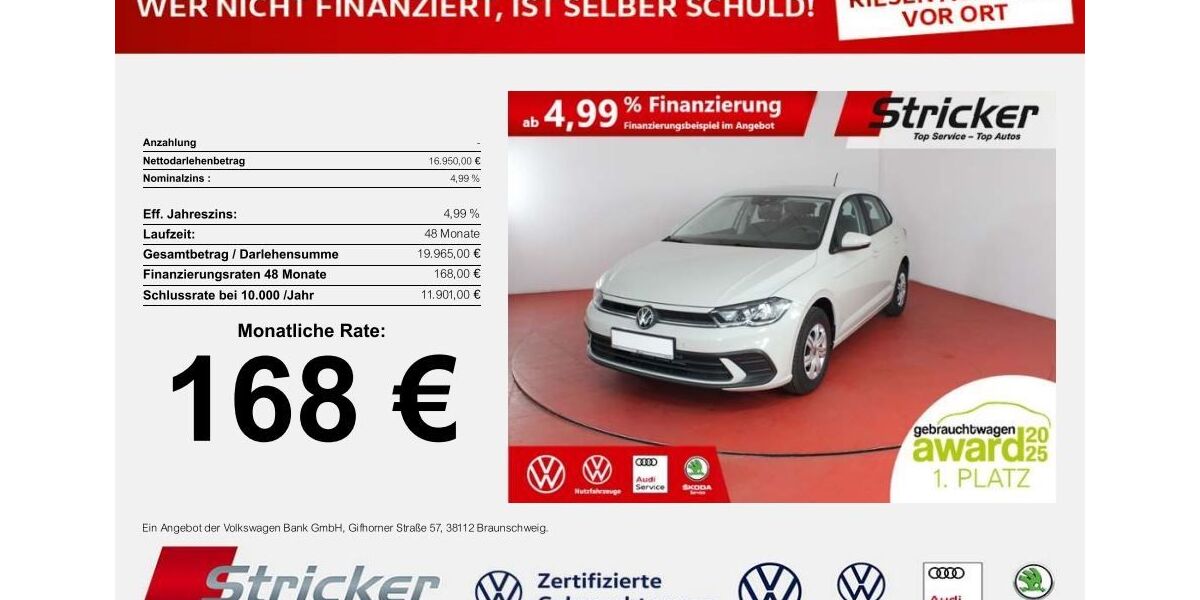 VW Polo 5.536 km 16.879 &euro; Horn-Bad Meinberg 32805