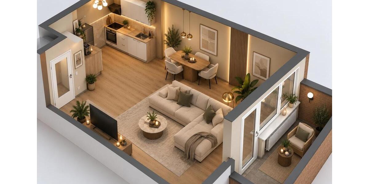 Etagenwohnung Willebadessen - 2 Zimmer, 62 m&sup2;, 620&euro; | Angebot:27616649