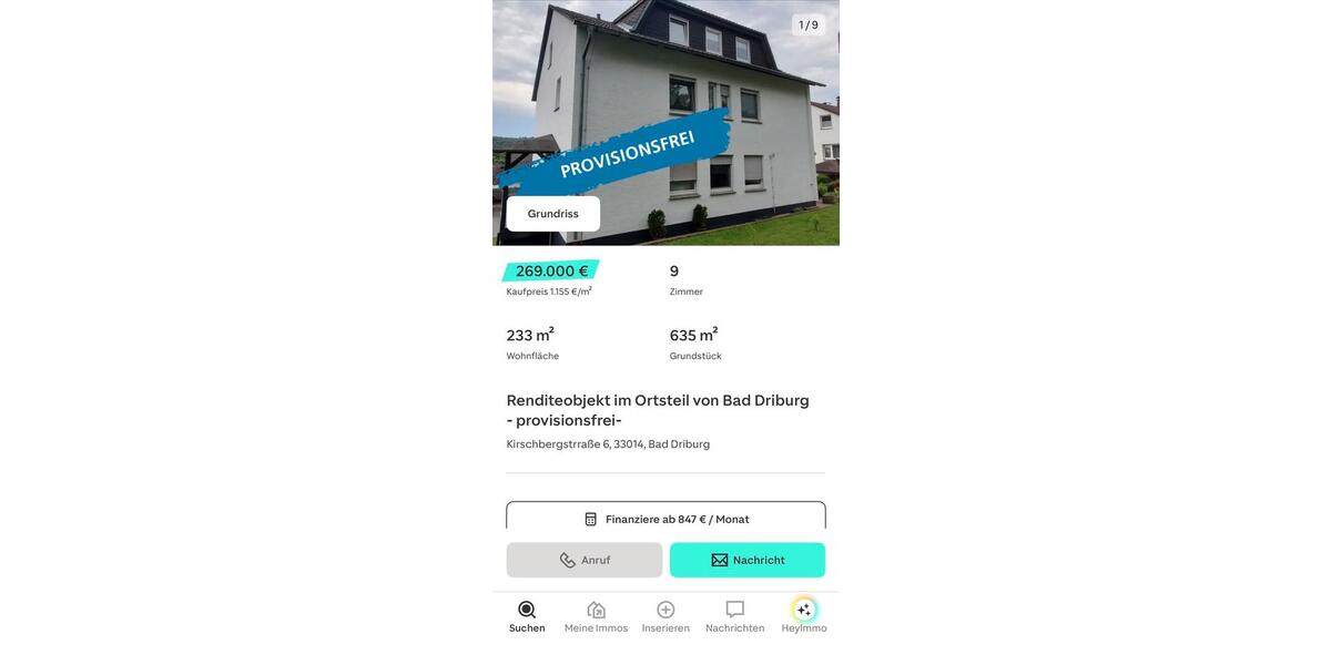 Mehrfamilienhaus, Wohnhaus Bad Driburg - 9 Zimmer, 233 m&sup2;, 269.000&euro; | Angebot:27113650