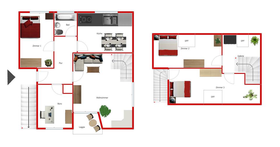 Großzügige 5-Zimmer-Wohnung auf zwei Etagen! 5 zimmer