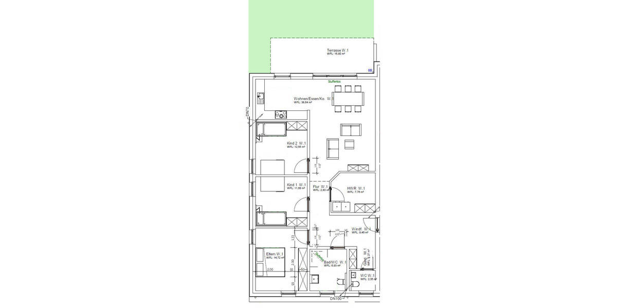 Etagenwohnung Schloß Holte-Stukenbrock Schloß Holte - 4 Zimmer, 117 m&sup2;, 419.000&euro; | Angebot:26359058
