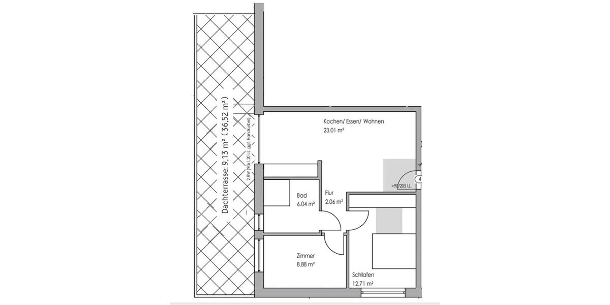 Dachgeschoßwohnung Paderborn Elsen - 3 Zimmer, 62 m&sup2;, 898&euro; | Angebot:26256318