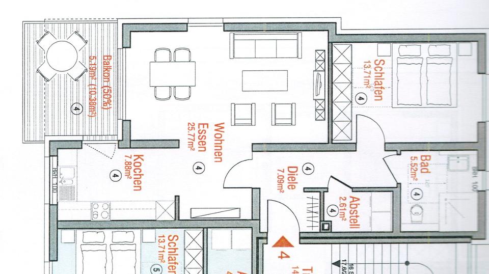 Etagenwohnung Delbrück - 2 Zimmer, 67 m&sup2;, 750&euro; | Angebot:27602813