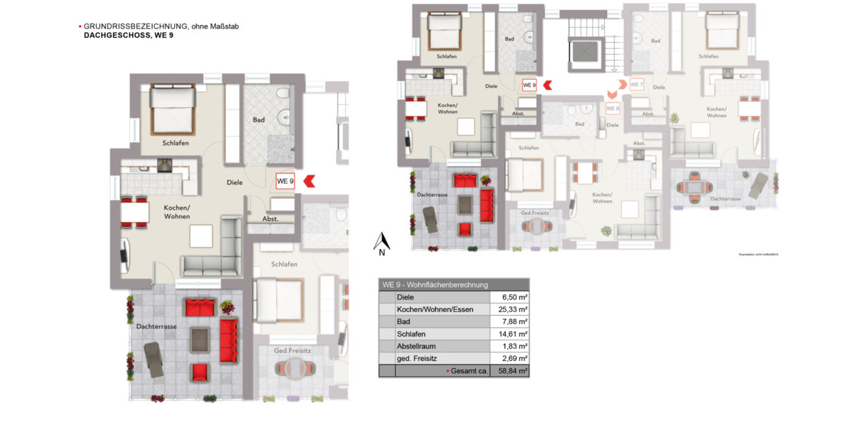 Etagenwohnung Schloß Holte-Stukenbrock Schloß Holte - 3 Zimmer, 80 m&sup2;, 334.300&euro; | Angebot:23986206