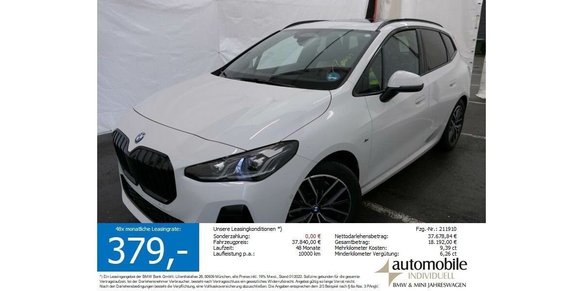 BMW 223 Active Tourer 24.800 km 37.840 &euro; Paderborn 33100