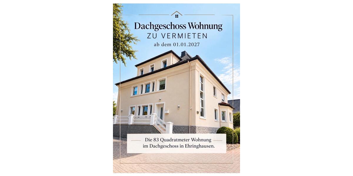 Etagenwohnung Geseke - 3 Zimmer, 83 m&sup2;, 622&euro; | Angebot:27624005
