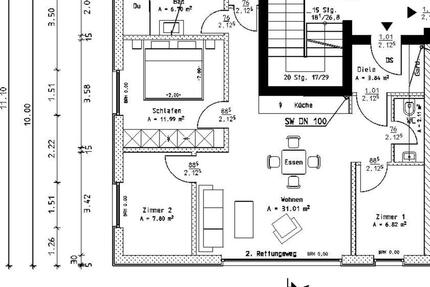 Wohnung Detmold Hiddesen - 4 Zimmer, 85 m&sup2;, 972&euro; | Angebot:25455005