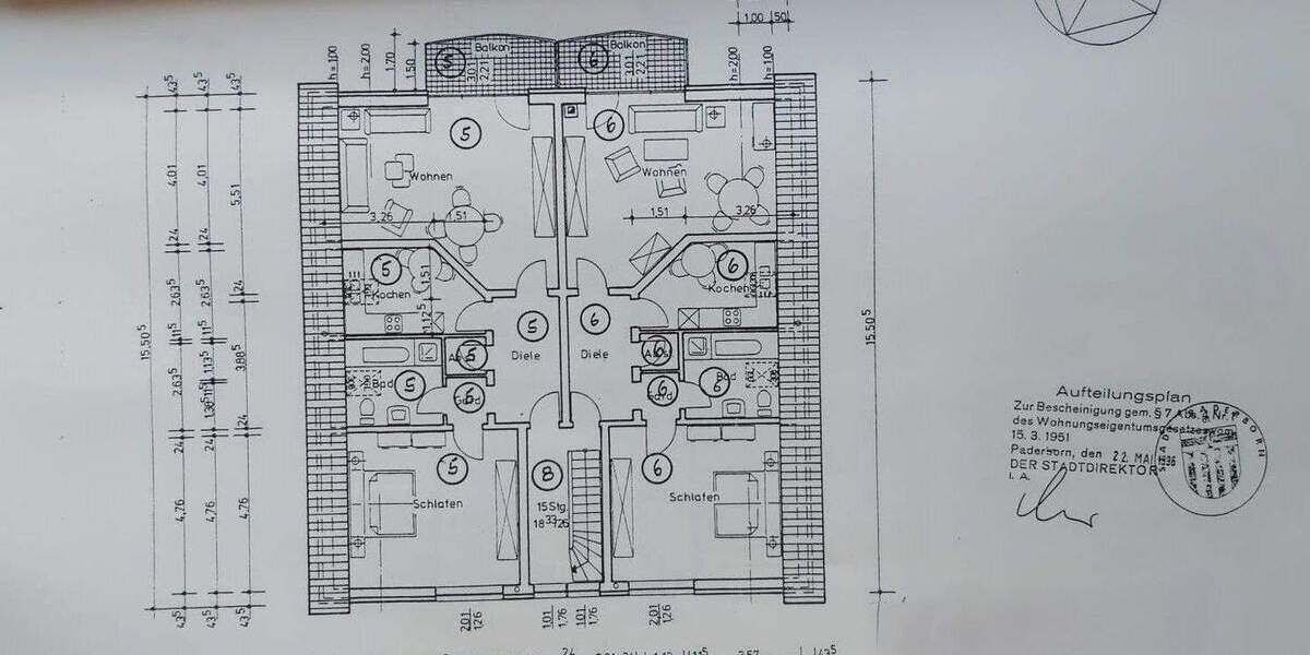 Etagenwohnung Paderborn Kernstadt - 3 Zimmer, 91 m&sup2;, 268.000&euro; | Angebot:24790627