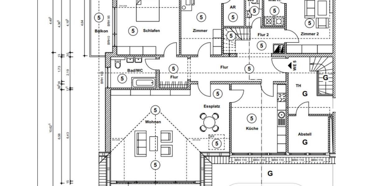 Charmante 5-Zimmer-Wohnung in beliebter Lage mit Kellerabteilung und Stellpaltz 5 zimmer