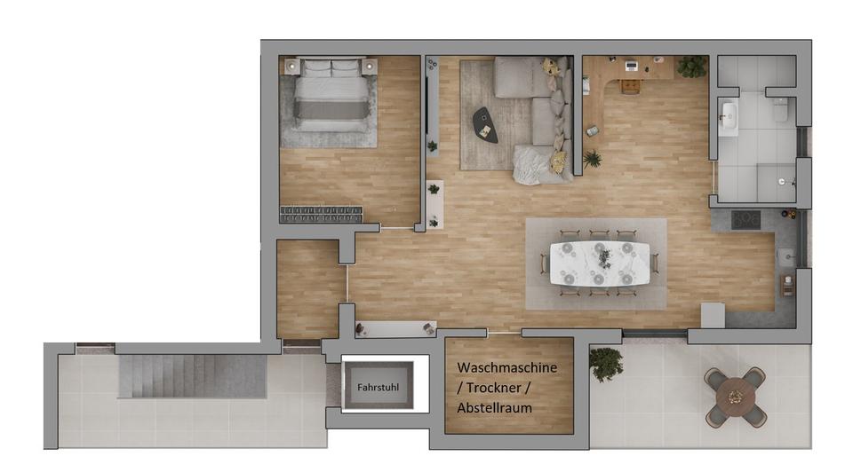 Dachgeschoßwohnung Paderborn Univiertel - 2 Zimmer, 89 m&sup2;, 1.240&euro; | Angebot:26182182