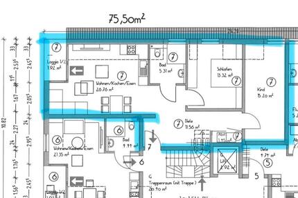 Wohnung Paderborn Elsen - 3 Zimmer, 76 m&sup2;, 1.096&euro; | Angebot:25832730
