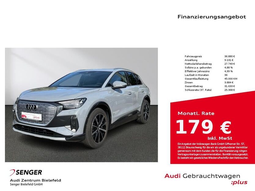 Audi Q4 e-tron 29.406 km 34.880 € Bielefeld 33609