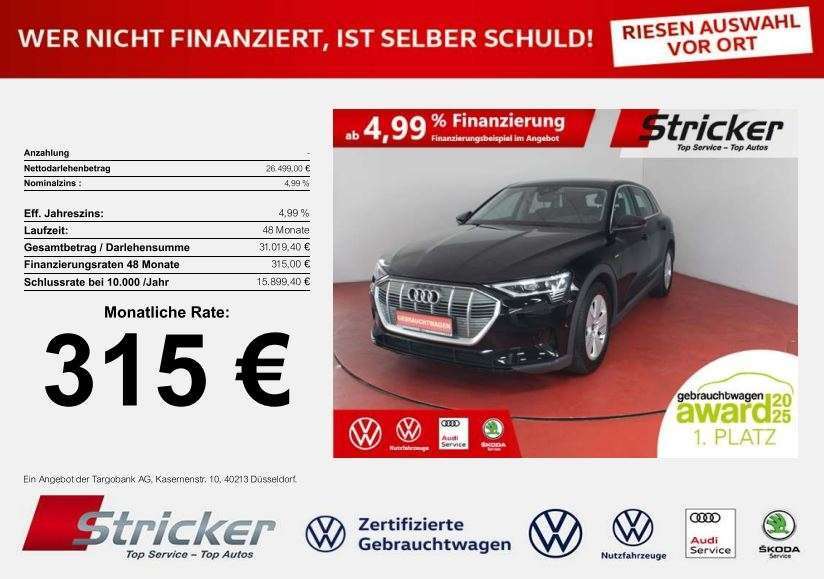 Audi e-tron 40.039 km 26.499 € Horn-Bad Meinberg 32805