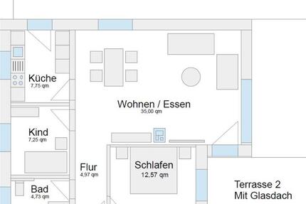 Erdgeschoß Wohnung 75qm 3 ZFKB modern hell kpl. neu renoviert 3 zimmer