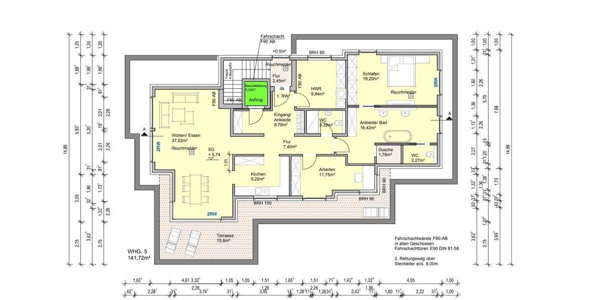 Exklusive 3 ZKB - Penthouse Wohnung zu vermieten 3 zimmer