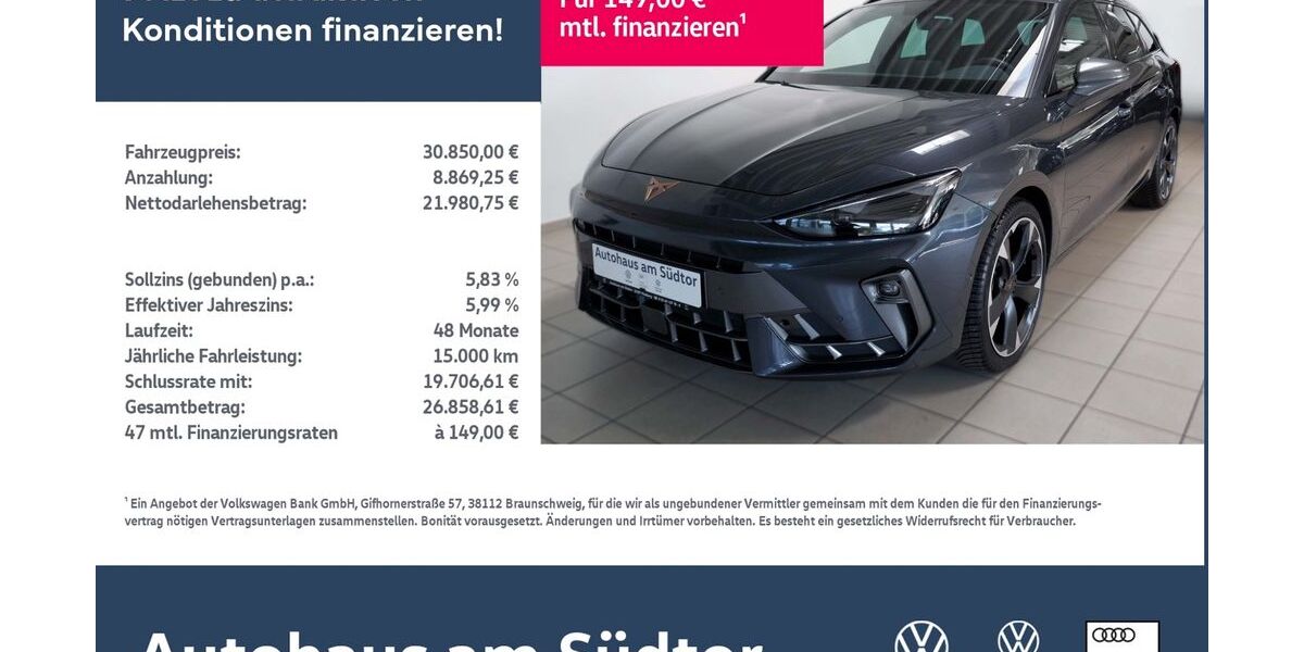 Cupra Leon 21.096 km 30.850 € Rietberg 33397