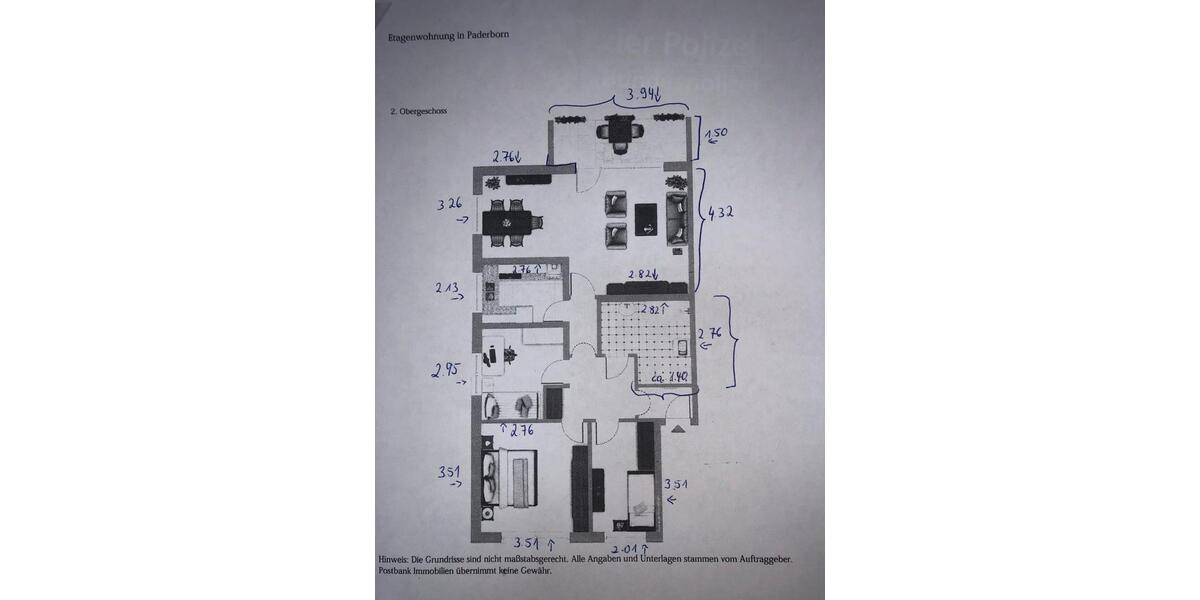 Etagenwohnung Paderborn - 4 Zimmer, 79 m&sup2;, 345.000&euro; | Angebot:25735619