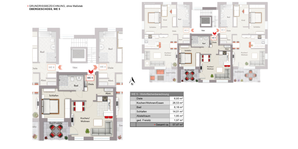 Etagenwohnung Schloß Holte-Stukenbrock Schloß Holte - 3 Zimmer, 80 m&sup2;, 334.300&euro; | Angebot:23886641