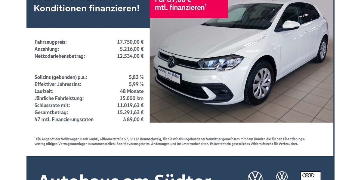 VW Polo 19.000 km 17.750 € Rietberg 33397