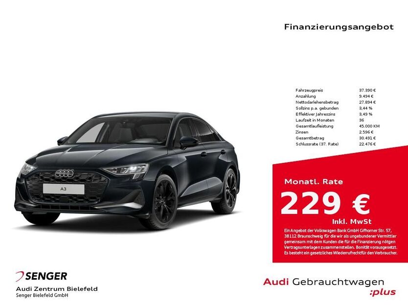 Audi A3 6.080 km 37.390 € Bielefeld 33609