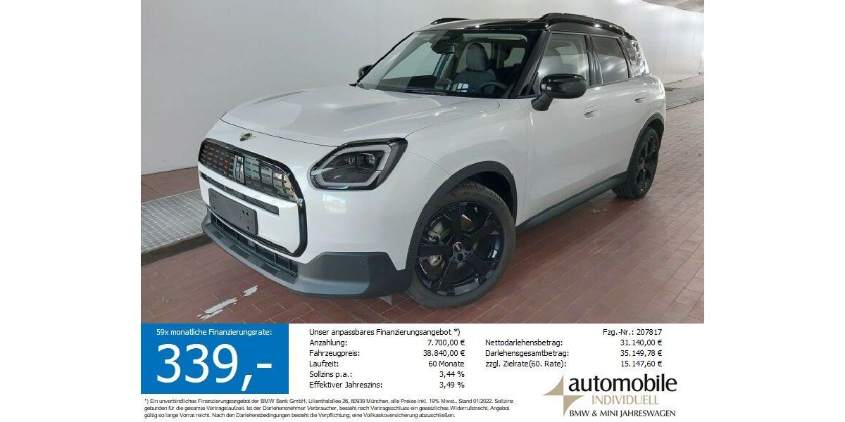 Mini Cooper E Countryman 3.800 km 38.830 € Paderborn 33100