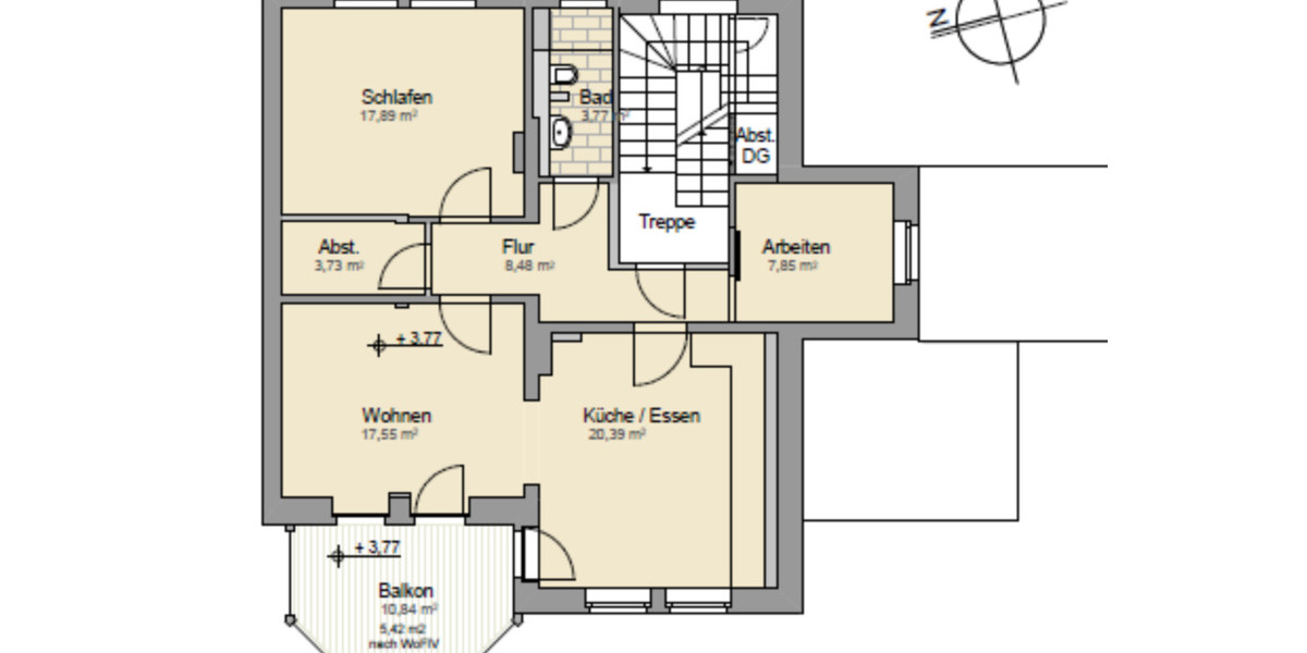 Erdgeschoßwohnung Detmold Hiddesen - 3 Zimmer, 89 m&sup2;, 360.000&euro; | Angebot:23705296