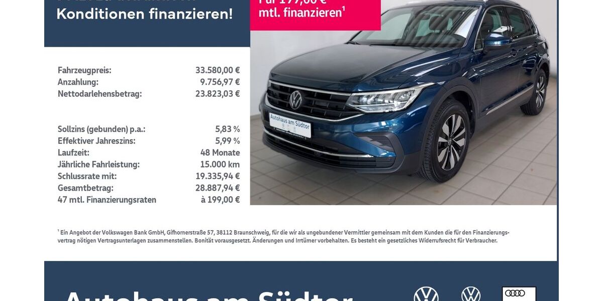 VW Tiguan 26.500 km 33.580 € Rietberg 33397