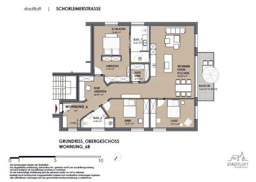 Etagenwohnung Paderborn Kernstadt - 4 Zimmer, 137 m&sup2;, 799.900&euro; | Angebot:25820924