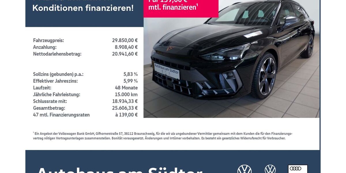 Cupra Leon 22.000 km 29.850 &euro; Rietberg 33397