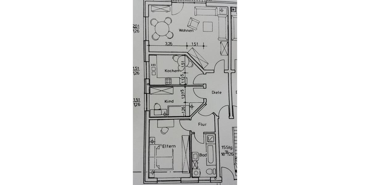 3 ZKB mit Süd-Balkon in Paderborn 3 zimmer