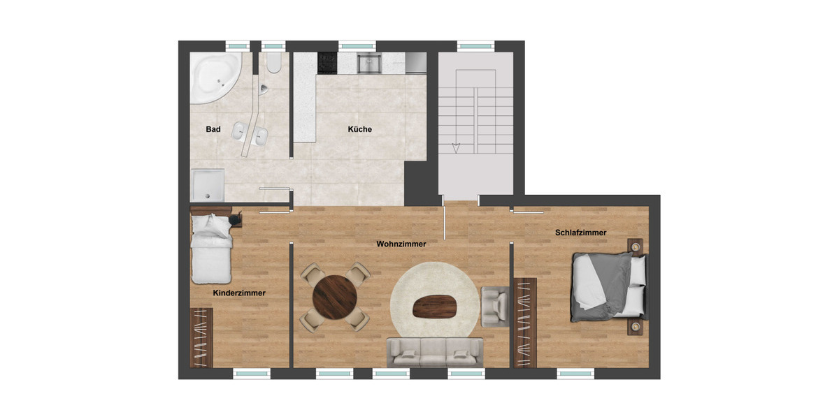 Dachgeschoßwohnung Bad Lippspringe - 3 Zimmer, 76 m&sup2;, 646&euro; | Angebot:26335934