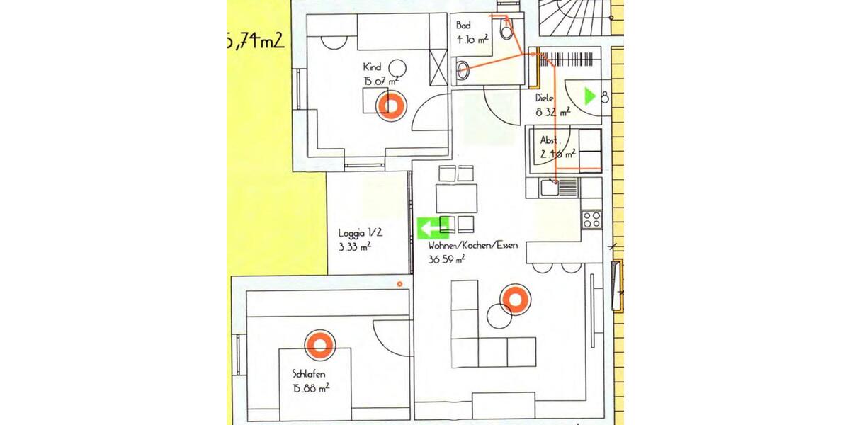 Erdgeschoßwohnung Bad Lippspringe - 3 Zimmer, 86 m&sup2;, 953&euro; | Angebot:26355553
