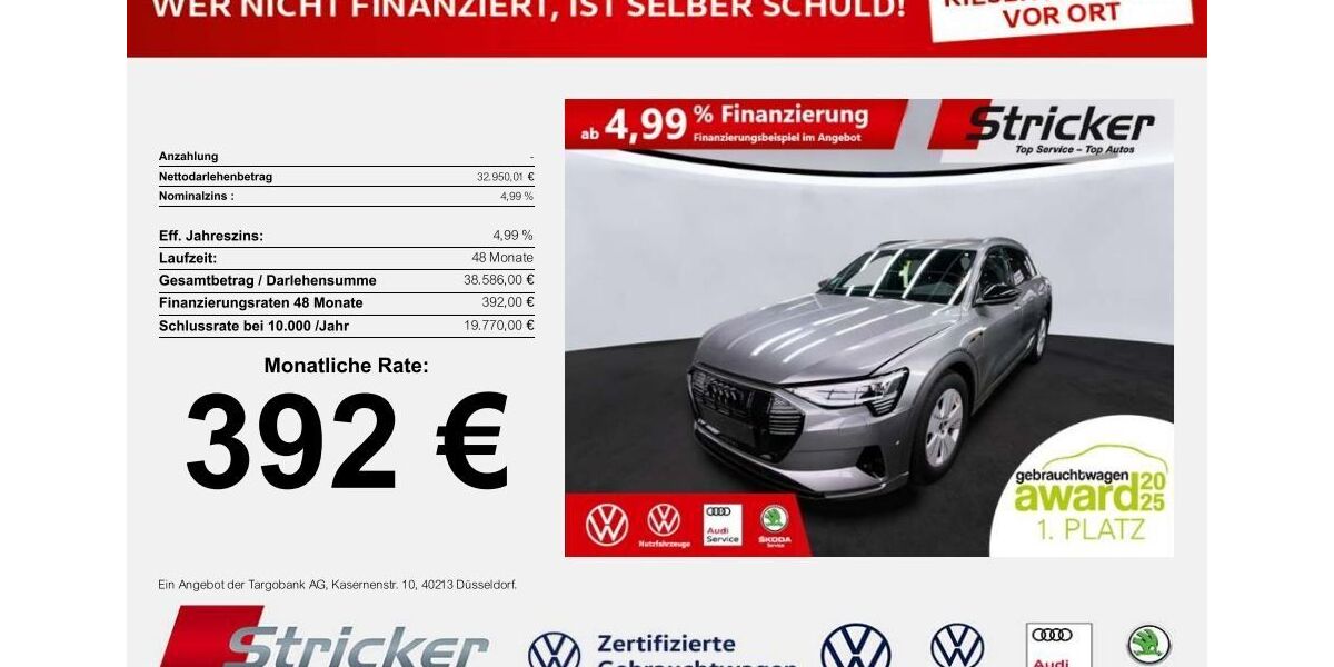 Audi e-tron 36.437 km 32.949 &euro; Horn-Bad Meinberg 32805